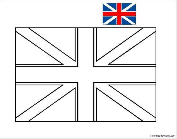 Флаг Англии раскраска