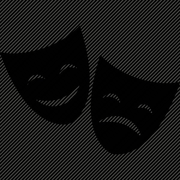 Театральные маски черно белые