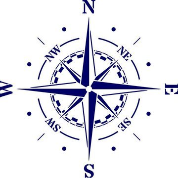 Трафарет компас морской