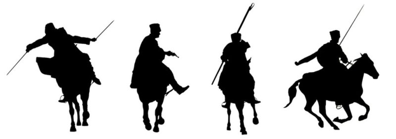 Силуэт казака на коне