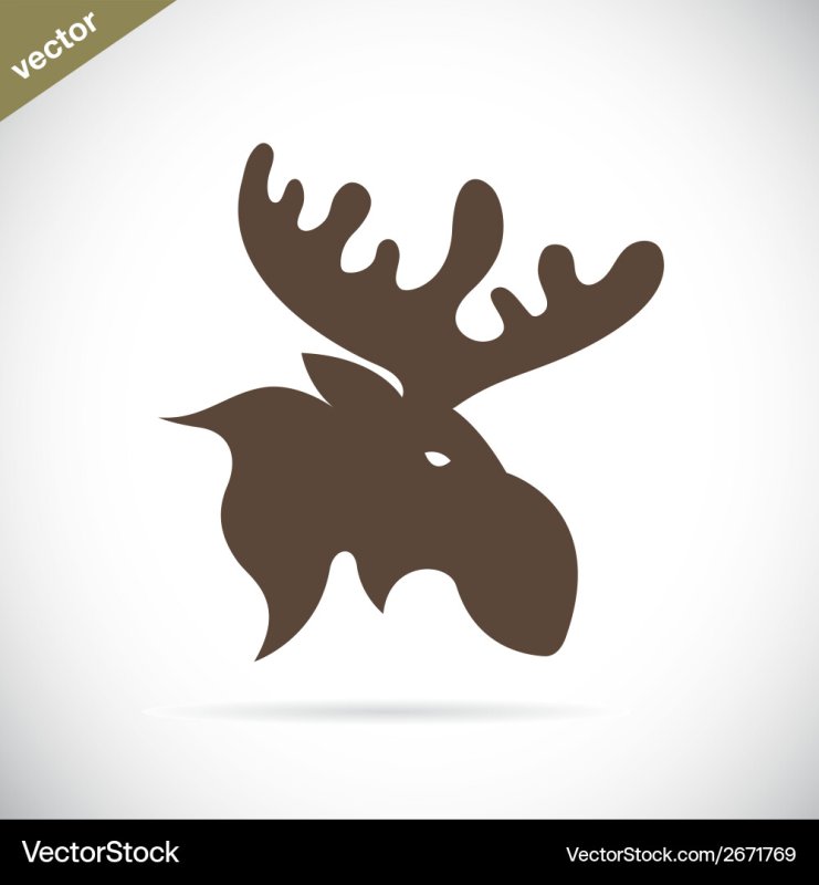 Трафарет лося