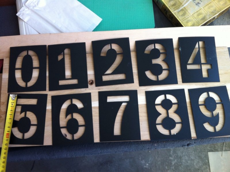 Трафарет букв и цифр