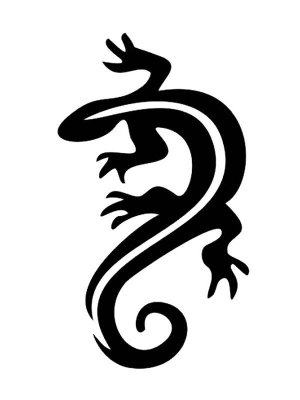 Тату ящерица