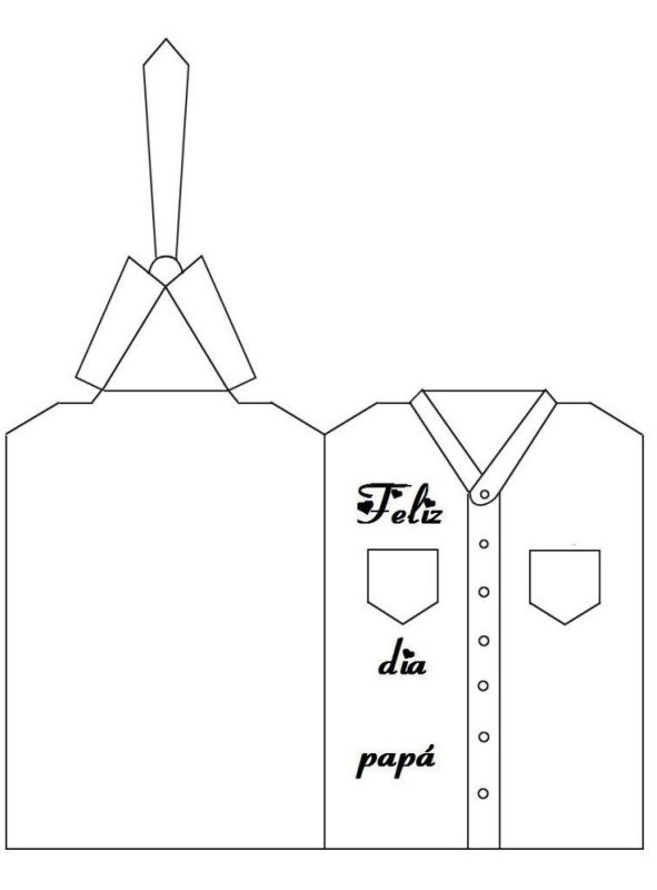 Открытка для папы трафарет