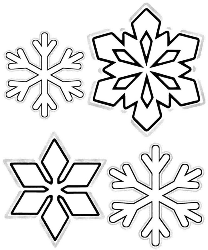 Трафарет «снежинки»