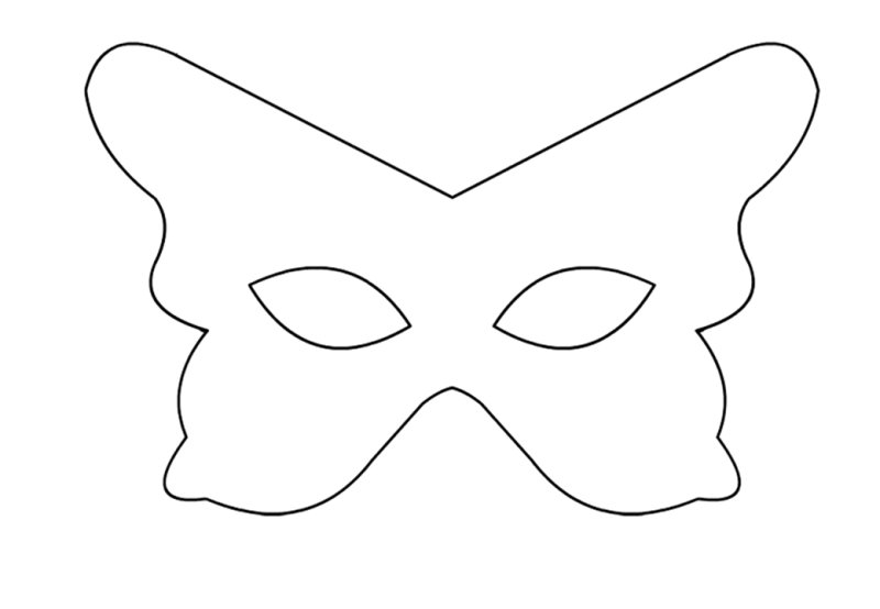 Маска трафарет для детей