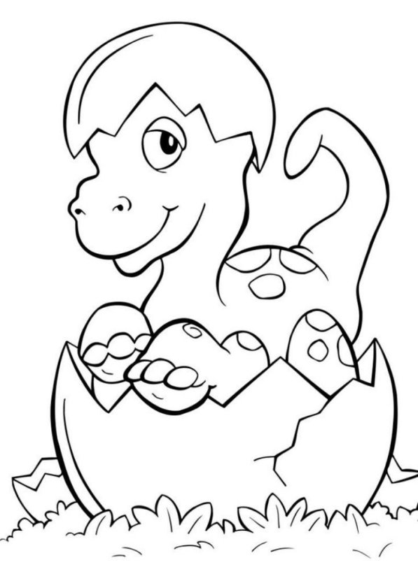 Динозавры / раскраска