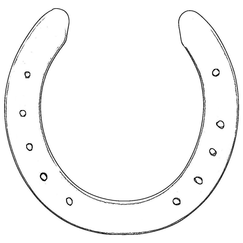 Подкова трафарет для вырезания