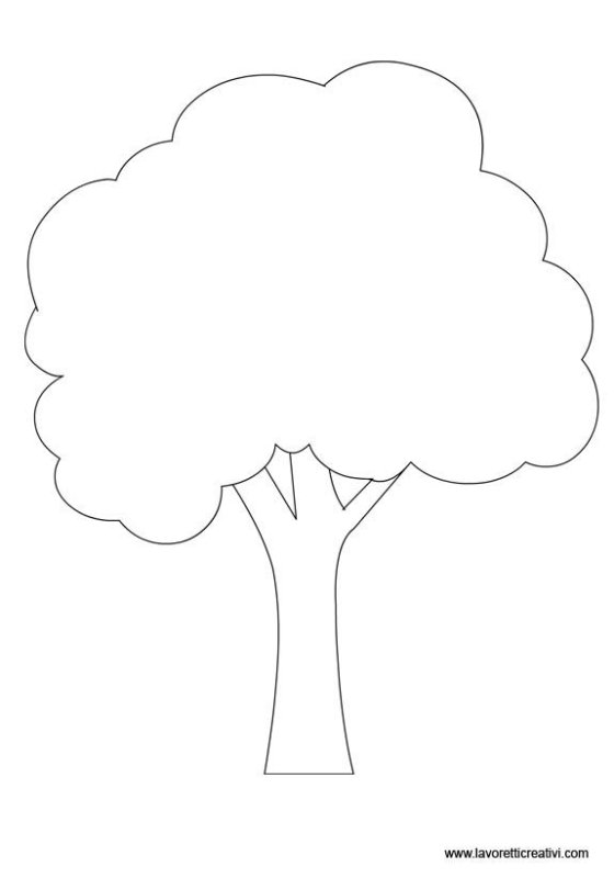 Дерево раскраска для детей
