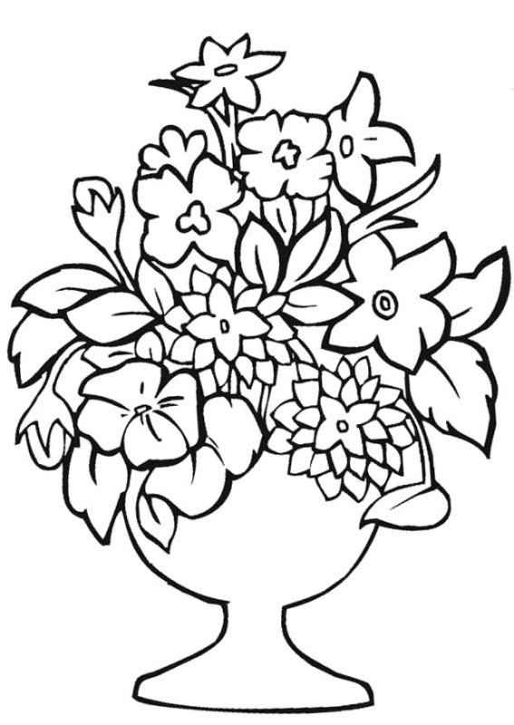 Цветы. Раскраска