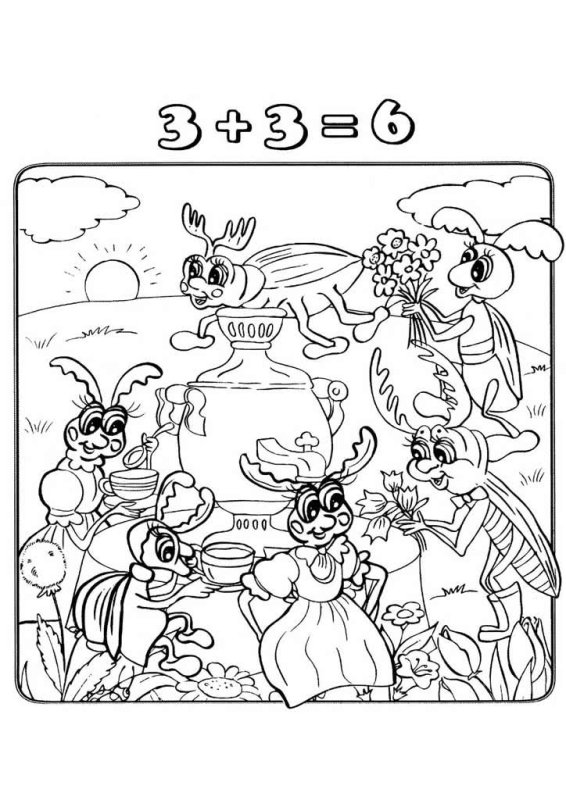 Раскраски по сказкам Чуковского Муха Цокотуха