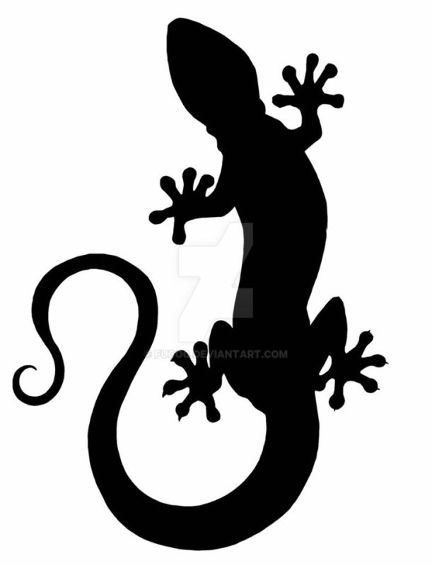 Трафарет ящерицы