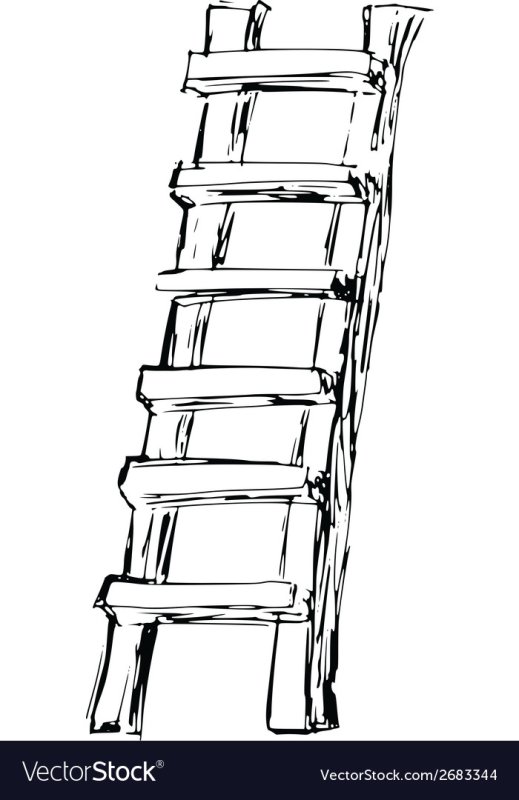 Лестница раскраска для детей