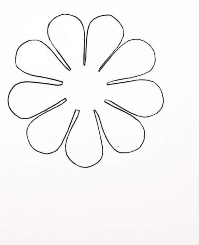 Цветы трафарет для вырезания
