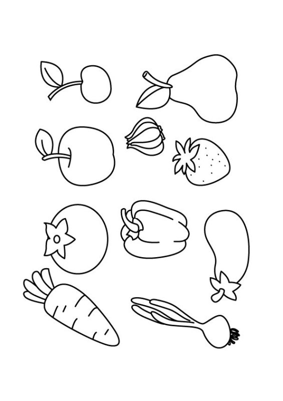 Аппликация. Овощи