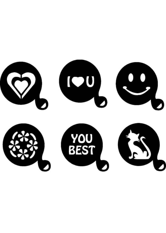 Рисунки на кофе трафареты