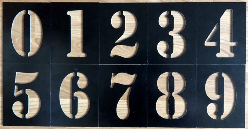 Буквенный трафарет для покраски