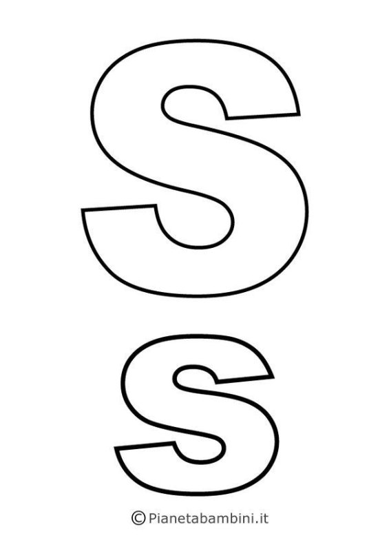 Трафарет английской буквы s