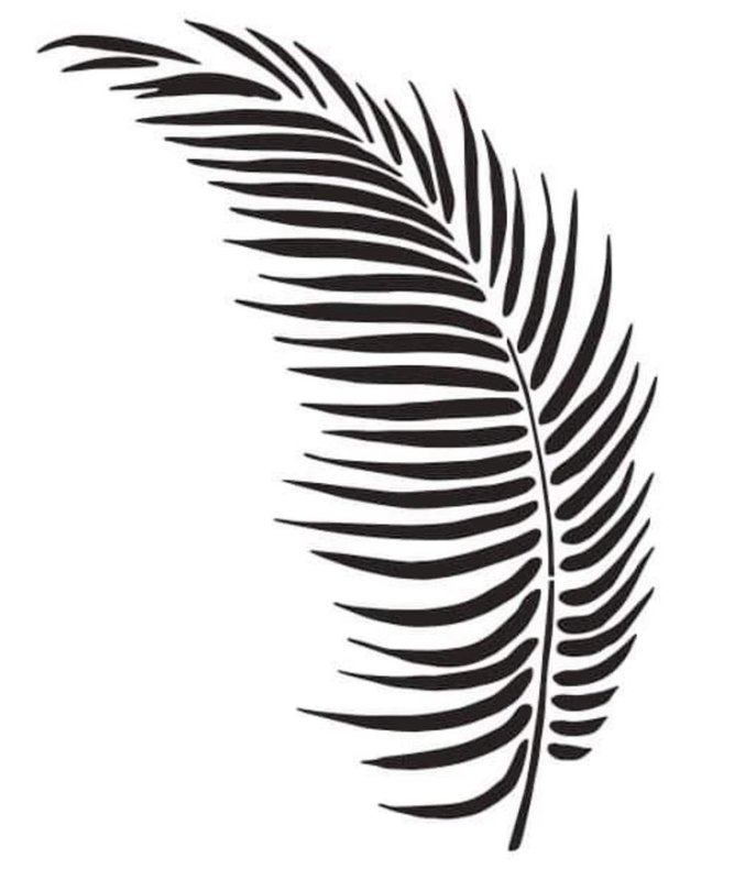 Пальмовый лист трафарет