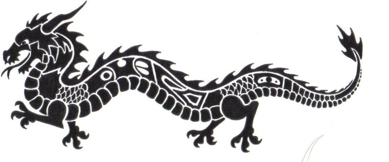 Трафареты китайских драконов