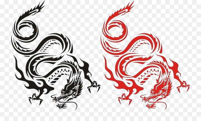 Стилизованные драконы