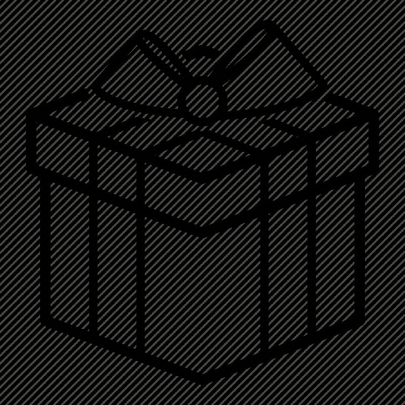 Подарочная коробка черно белая