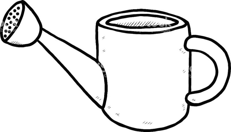 Лейка черно белая для детей