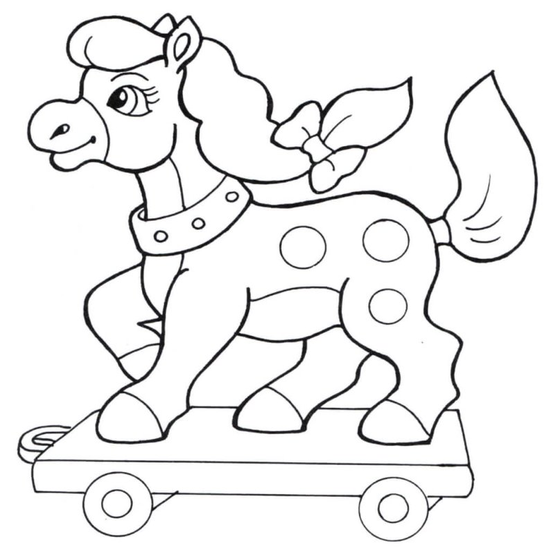 Раскраска для малышей. Игрушки