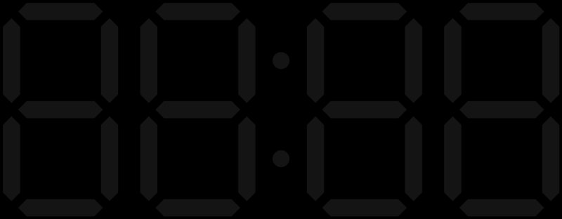 Шаблон семисегментного индикатора