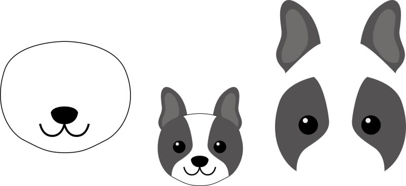 Мордочки животных для аппликации