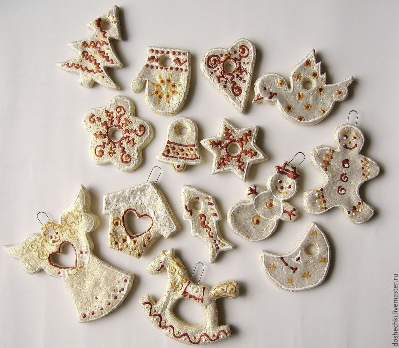 Новогние игрушек из соленого теста