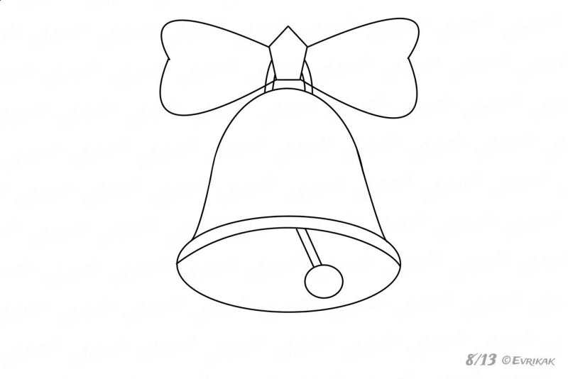 Колокольчик раскраска