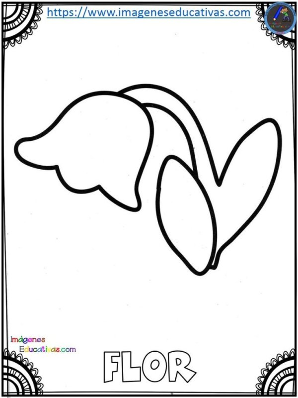 Колокольчики цветы раскраска для малышей