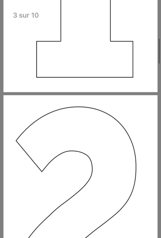 Трафарет цифра 2и3 для торта 15 см