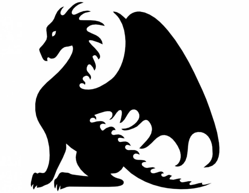 Трафарет дракона