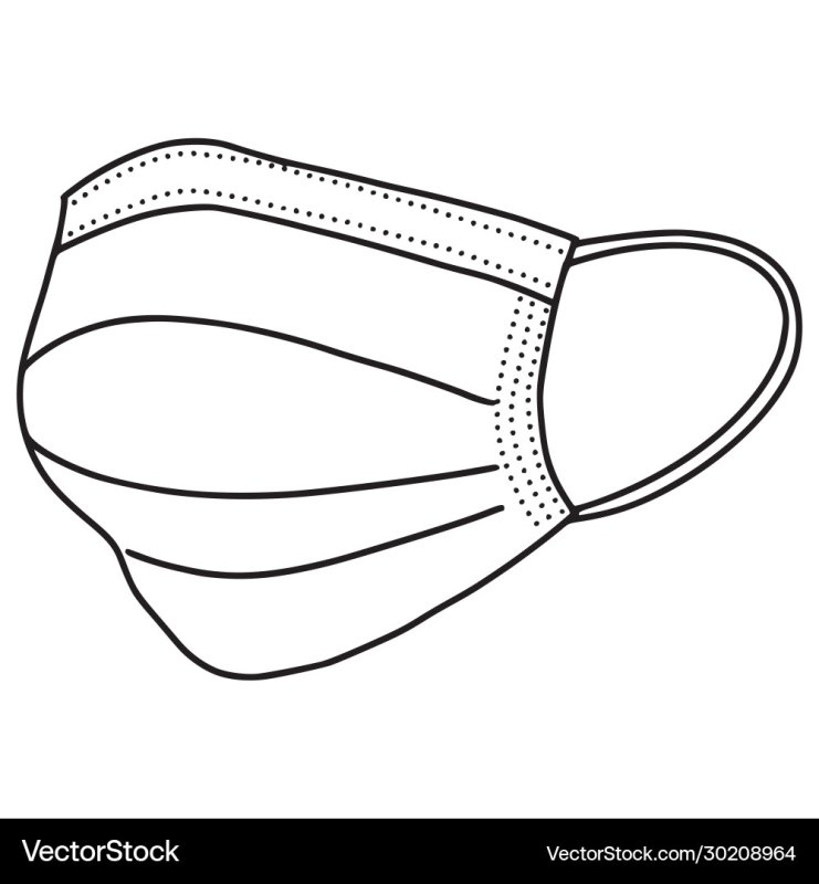 Маска медицинская раскраска для детей