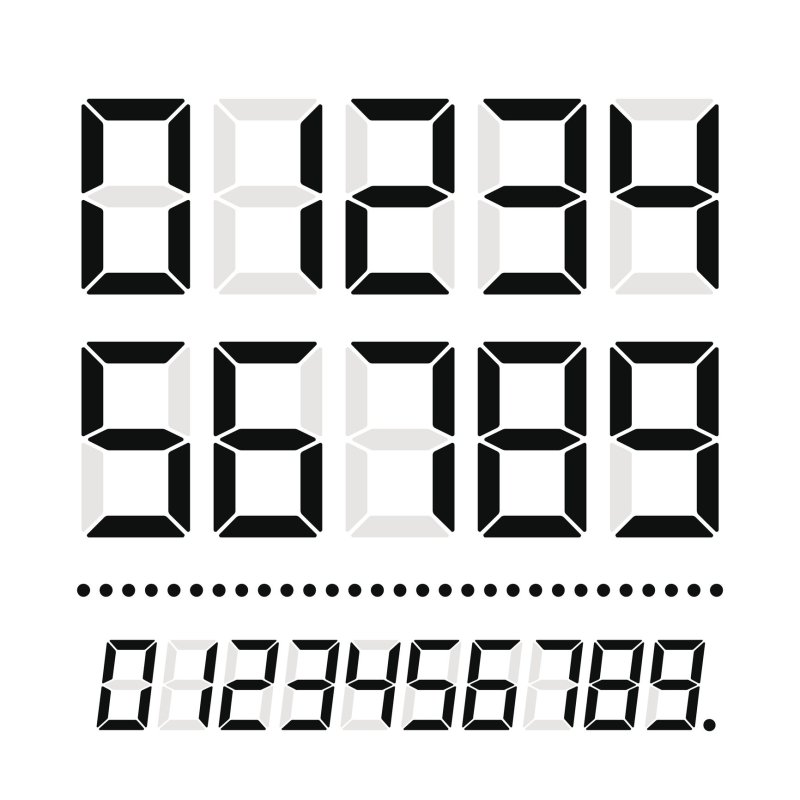 Цифры электронных часов