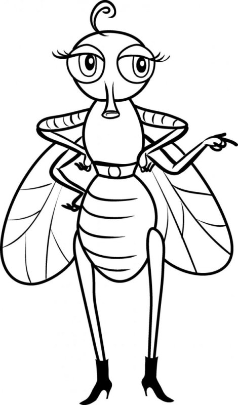 Раскраска Муха-Цокотуха