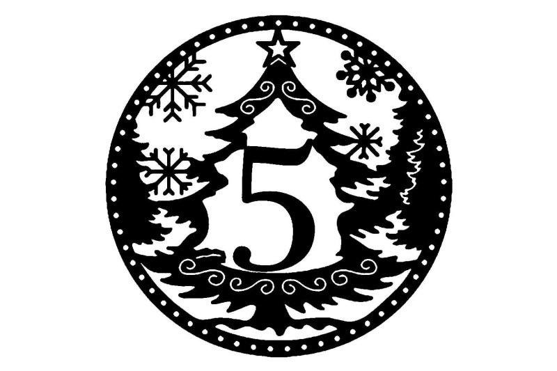 Трафареты на новый год цифры