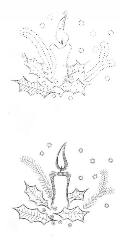 Изонить схемы к новому году