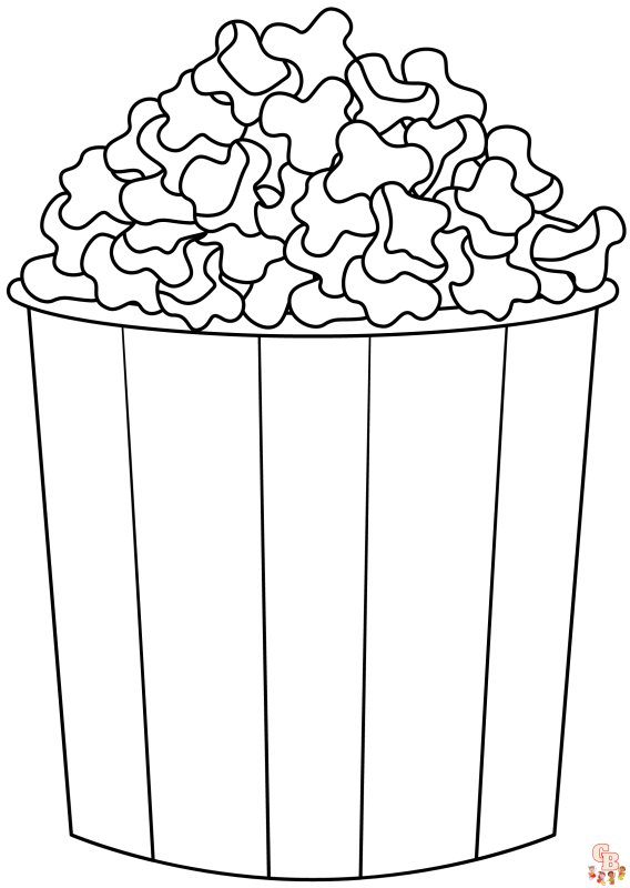 Попкорн раскраска