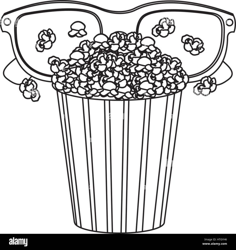 Стакан для попкорна распечатка