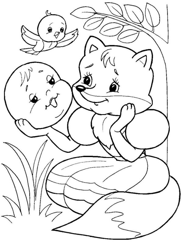 Раскраска "Колобок"