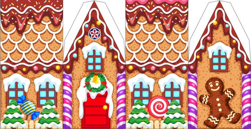 Пряничный домик развертка
