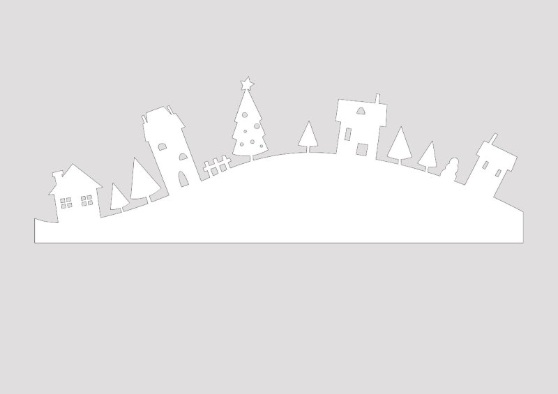 Трафареты на подоконник к новому году