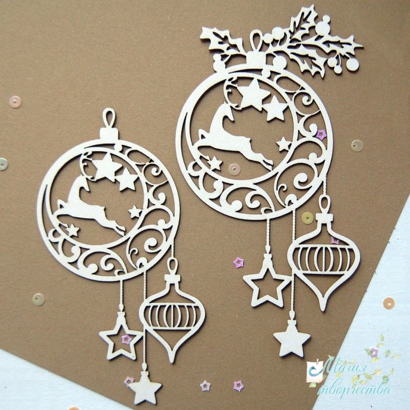 Новогодние украшения лазерная резка