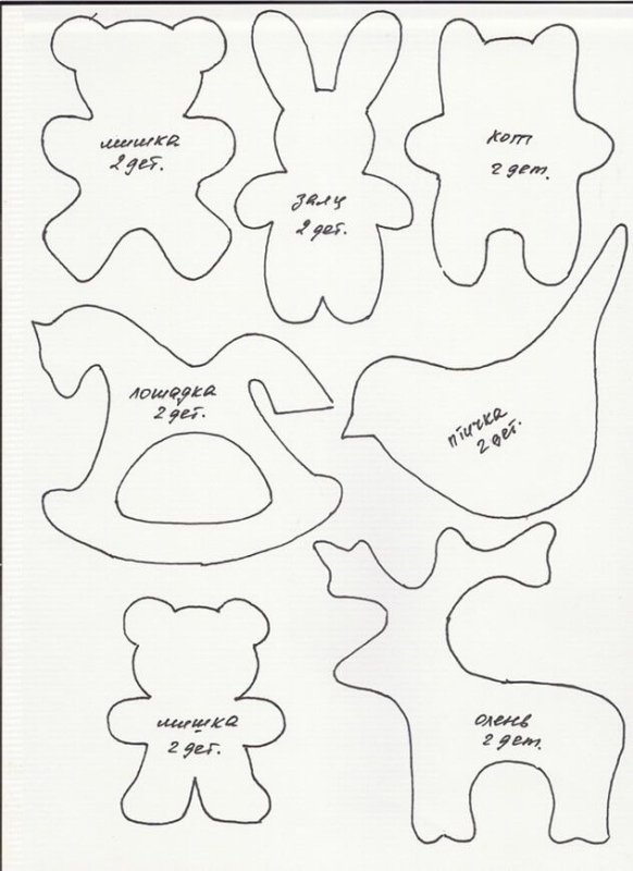 Текстильные елочные игрушки выкройки