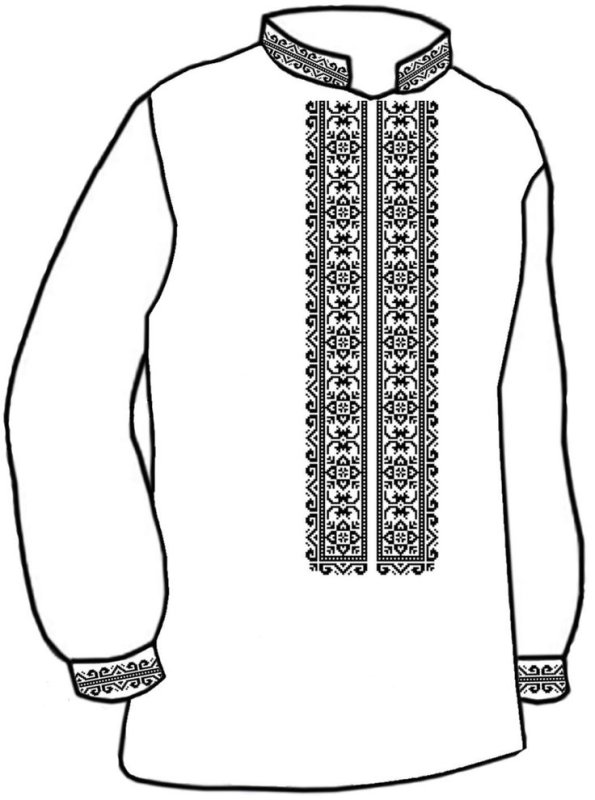 Рубашка раскраска для детей