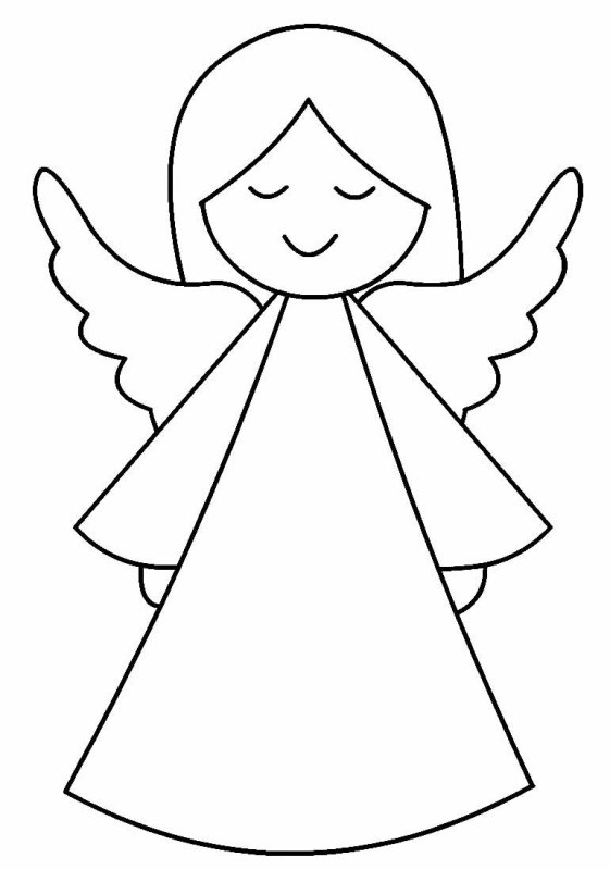 Ангелочек трафарет