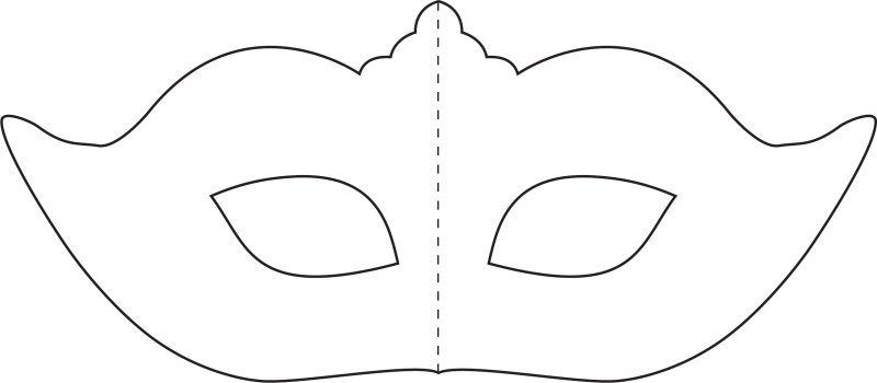 Карнавальная маска трафарет